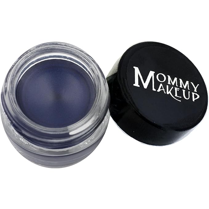 Mommy Makeup Waterproof Stay Put Gel Eyeliner Pot with Micropigments - Smudge-Proof, Long Lasting, Highly Pigmented Cream Eye Liner, 0.14 oz (Blue Angel)
