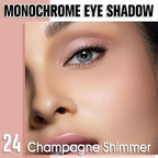 Champagne Shimmer Single Eyeshadow, Lightweight Blendable Mini Eye Shadow for Older Women, Monochrome Eyeshadow Palette Makeup Pigmented Waterproof, Vegan & Cruelty-Free, 24