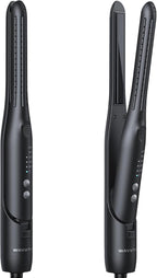 Wavytalk 0.65" Pencil Flat Iron, Cool Curl Pencil, Small Airflow Styler and Straightener for Short Hair, Pixie Cut and Edges, Curling Iron for Short Hair with 360º Cool Airflow, Black