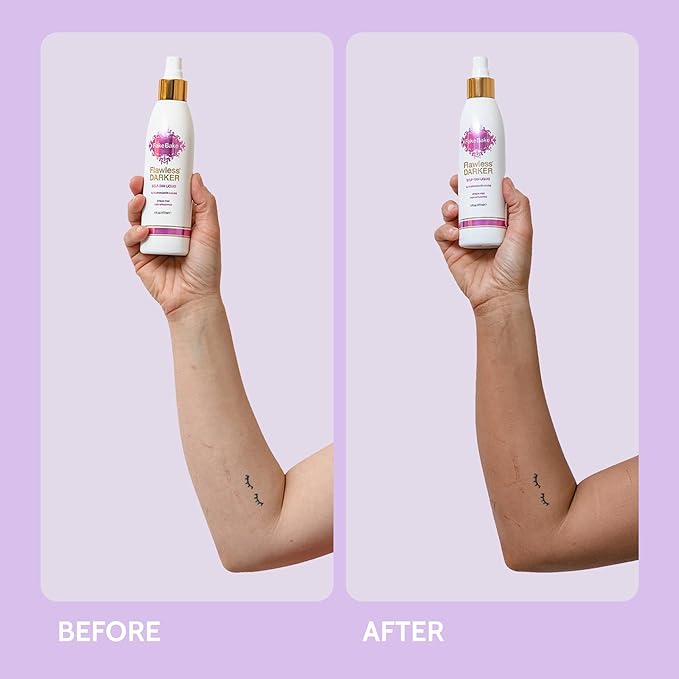 Self Tanning Liquid Flawless Darker by Fake Bake | Luxurious and Fast-Drying Solution that delivers the Beautiful Streak-Free Darkest Tan in the Range | Black Coconut Scent | 6 fl oz(pack of 2)