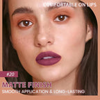 evpct 1Pcs Maroon Plum Purple Matte Long Lasting Lip Liner Pencils Makeup for Shaping & Sculpting Lips, No Transfer Long Wear Waterproof Pigmented Lip Liner lipliners Crayon Lipstick Pencil Sharpener