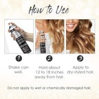 Jerome Russell Temporary Hair and Body Glitter Color Spray, Travel Spray, Lightweight, Adds Sparkly Shimmery Glow, Perfect to use On Hair, Skin, or Clothing, 2.2 oz - Glitter Gold x 3 Pack