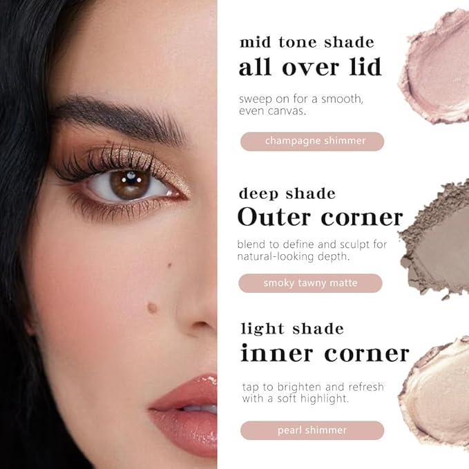 AMY'S DIARY 2 Color Shimmer Matte Eyeshadow Palette 4 pcs set – Shimmer matte Shades eye shadow for Eye Makeup, Long-Lasting & Highly Pigmented, Vegan & Cruelty-Free for woman (01+02+03+04)