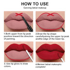 evpct 3Pcs Dark Brown Ruby Deep Red Matte Lip Liner Pencil and Liquid Lipstick Sets for Women Long Lasting Waterproof, 24 Hour Lipstick Lip Stick/Gloss Set labiales mate 24 horas originales, 02