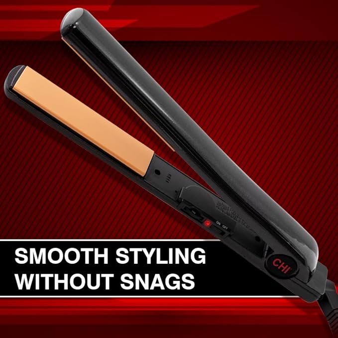 CHI Tourmaline Ceramic Series Flat Iron, Hair Straightener For Silky Smooth Hair, Ideal For Straightening Or Curling Hair, 1" Iron