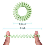 Teqifu18 Pack Hair Elastics, No Crease Spiral Hair Ties Hair Bands Matte Color Waterproof Phone Cord Hair Scrunchies Hair Coils Accessories for Women Girls