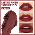 Red Matte Cream Lipstick,Velvet Waterproof Long Lasting Smudge Proof for Women Lip Stick,Magic Lipstick 24 Hours Original Lip Liner Makeup,labiales mate 24 horas originales,Vegan,1 Count