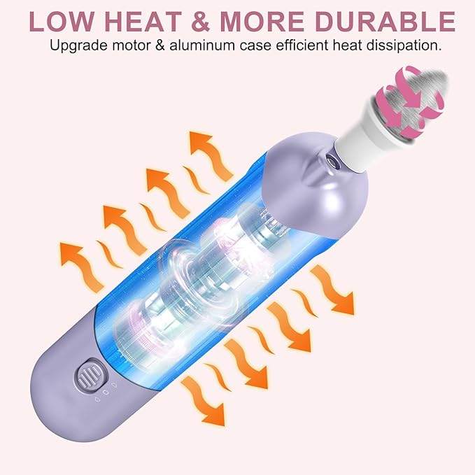 2 Pack Electric 9-in-1 Cordless Nail Drill with 100 Bits, 5 Speeds, Home & Salon Must-Have