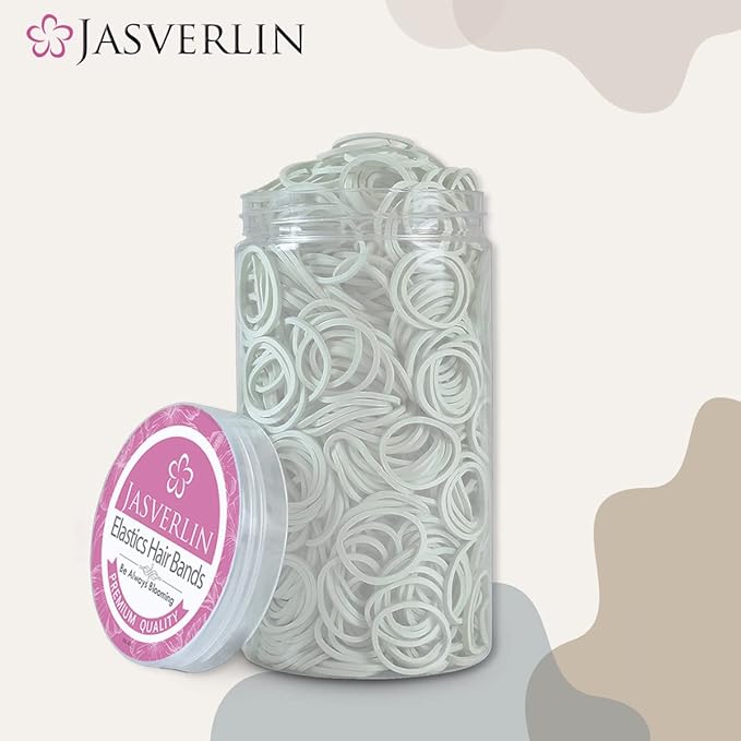 3/4 Inch White Rubber Bands Hair Ties for Braids Ponytail, Mini Soft Hair Bands Styling Accessories for Thick Toddler Girls Women 1000PCS