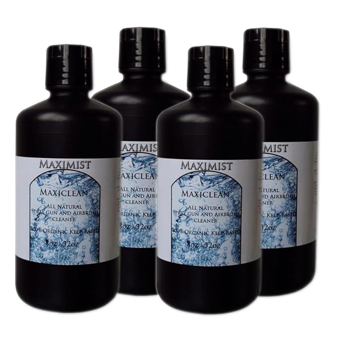 MaxiClean Organic Natural Airbrush Spray Tanning Spray Gun and Equipment Cleaner Gallon (4x32oz) (use for spray tan equipment)