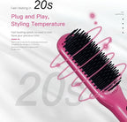 MEGAWISE Hair Straightener Brush Series (Rose Red)