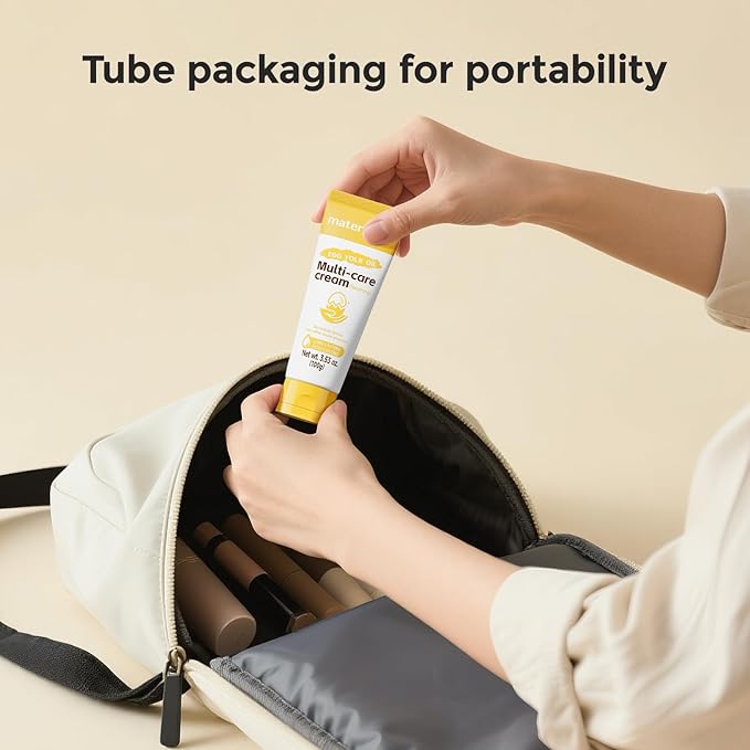 MATERN'ELLA Body Moisturizer with Egg Yolk Oil, Body Lotion natural Long-Lasting Hydration 48h with Squalane & Sodium Hyaluronate Travel Size Suitable for Sensitive Skin Fragrance Free 3.5 oz