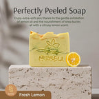 Marbela Cosmetics Perfectly Peeled Handmade Soap Bar - Made in USA, Vegan Friendly, Palm Oil Free, Natural Bar Soap - Gentle Face & Body Soap for Daily Skin Care, Moisturizing & Nourishing - 3.5 oz
