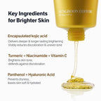 SUNGBOON EDITOR Kojic Capsule Brightening Cleanser | Low pH Gentle Gel Face Wash | Encapsulated Kojic Acid, Turmeric & Niacinamide for Dark Spots, Acne & Blackhead | Korean Skincare, Stocking Stuffers