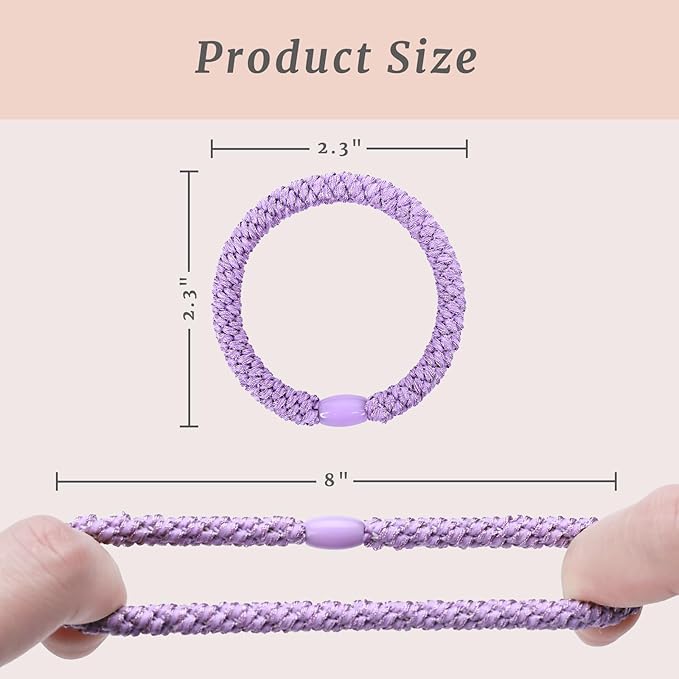 30 Pcs Hair Ties No Damage for Women Girls, High Elastic Braided Hair Ties for Thick Hair, Soft Ponytail Holders, No Crease Hair Bands for Curly Thin Hair Scrunchies (Multicolor Colors)
