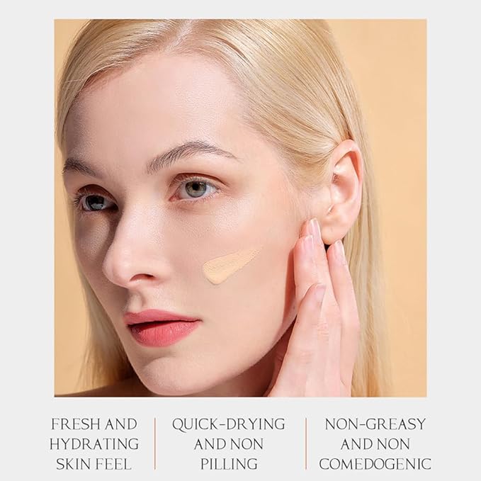 2 Pack Tinted Sunscreen for Face,Universal Facial Colored Sunscreen-Moisturizing,Even Tone,Hydrating,UV Defense,No Sticky and Long Lasting Protection,Travel Size Sun Protection Lotion,1.23 Oz