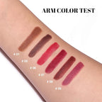evpct 6Pcs Mauve Maroon Brown Ruby Plum Dark Red Gradient Matte Lip Liner Lipstick Combo Crayon Pencil Set for Women Long Lasting, Cream Lip Liner and Lipstick Combo Makeup Kit, Gradual Ombre Effect