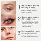 Monochrome Powder Eyeshadow Palette Makeup,Brown Natural Neutral Single Shimmer Eye Shadow for Older Women,Buildable Sparkly Eye Finish,Long Lasting Naturing-Looking