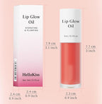 2 Pack Plumping Lip Oil,No-Sticky Lip (Peony+Plum)