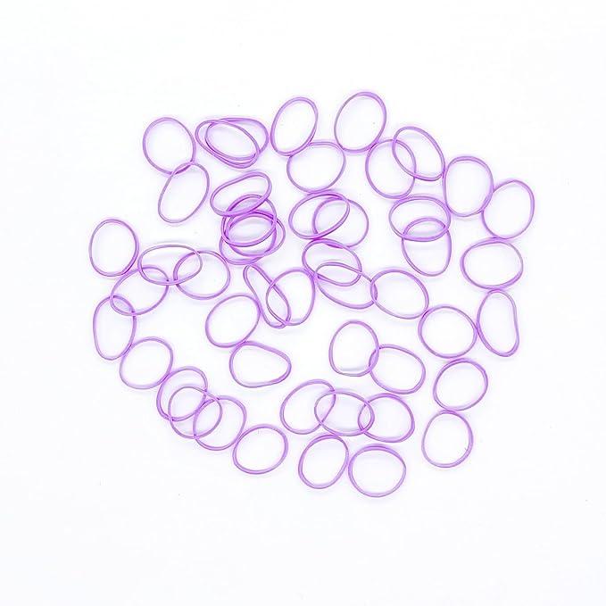 3200 Pcs Elastic Rubber Bands Small Hair Ties Hair Rubber Mini Hair Bands Hair Elastics Tiny Soft Holder Ponytails for Girls (Purple)