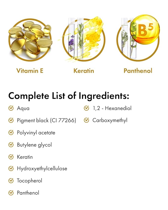 Toplash Extra Ebony Mascara with Keratin, Panthenol and Vitamin E