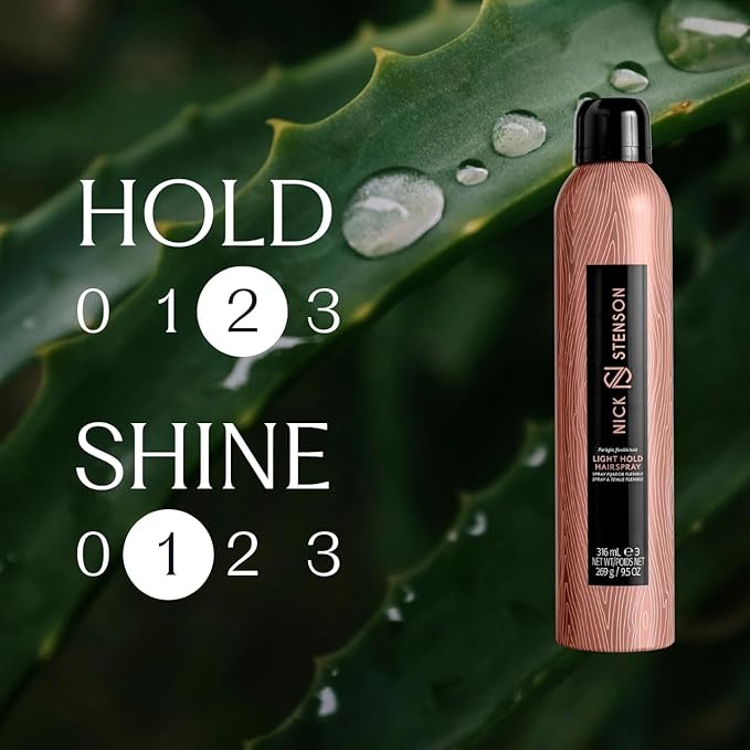 Light Hold Hair Spray, Provides Hold and Protection from Humidity, Strengthens & Adds Flexibility, Fast-Drying Hair Spray for Daily Styling & Hold – Color-Safe Vegan – 9.5 oz