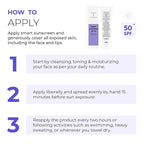 Smart Sunscreen for Face SPF 50 Sensitive Skin Sunblock Men & Women Clear Broad Spectrum Non-Comedogenic Heliocare by Nova Derm Institute (1 fl oz)