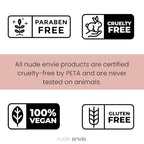 nude envie Lip Gloss - Certified Vegan Lipgloss Cruelty-Free and Paraben Free - Enriched with Vitamin E and Jojoba Oil (Illuminate)