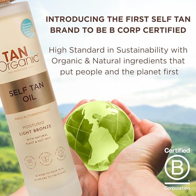 TanOrganic Self Tanning Oil Fake Tan Certified Organic Natural Vegan 100ml