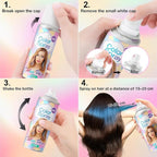 5PC Temporary Hair Color Spray Set, Pink Red Purple Blue Green Hair Spray for Women Kids Men, 1-Day Washable Hairspary for Halloween, Cosplay, Crazy Hair Day, Festivals & Parties
