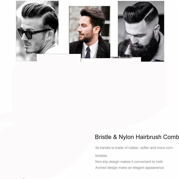 Voremy Magical Brush Detangler, Ultra Detangling Brush, For Wet Or Dry Detangling HairBrush For Men, Women And Kids, Fast Drying Styling Massage curved Hairbrush (Black+Red hairless)