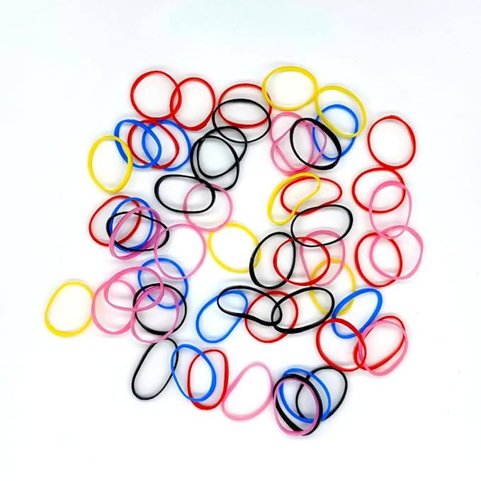 3200 Pcs Elastic Rubber Bands Small Hair Ties Hair Rubber Mini Hair Bands Hair Elastics Tiny Soft Holder Ponytails for Girls (Dark Multicolor)