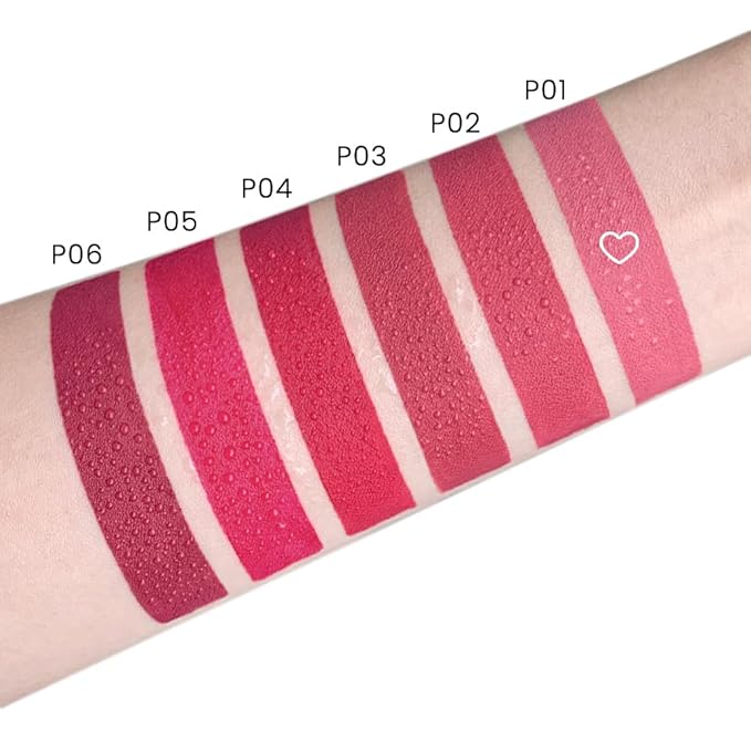 evpct 1Pcs Warm Pink Lipstick, Silky Velvet Matte Lipstick Pack Sets for Women, Long Lasting Smudge Proof Lipstick Lip Stain Makeup Kit matte lipstick 24 hours original P01