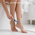 2-in-1 Stainless Steel Foot File & Callus Remover - Dual-Sided Pedicure Scrubber Tool, Hard Dead Skin & Corn Removal, Hygienic Durable Foot Rasp for Soft Smooth Feet (Dark Green)