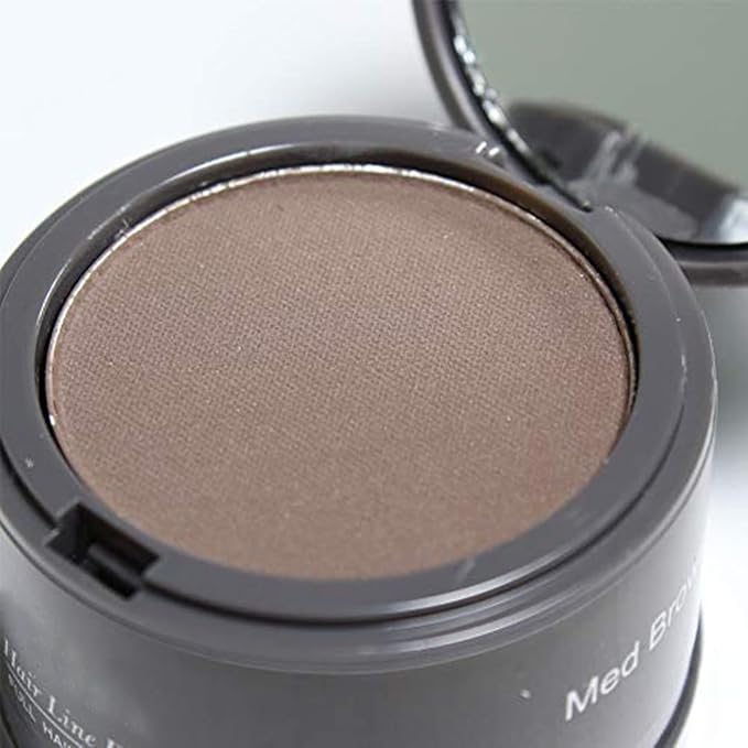 Hairline Powder (Medium Brown) - Instantly Cover Gray Roots, Hair Touch-Up, Hair Color Shadow for Thin Hair