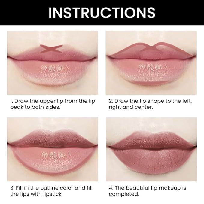 evpct 1Pcs Light Mauve Red Matte Lip Liner and Lipstick Combo Set Kit for Women, Magic Neutral Lipstick 24 Hours Original Lipsticks and Lips Liner Pencil Stain Makeup Long Lasting Waterproof, 22#