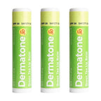 Dermatone Green Tea Lip Balm Stocking Stuffer | Moisturizing | Medicated | Aloe & Vitamin E | Soothes Chapped & Cracked Lips | SPF30 | 3-pack (Green Tea, 0.15oz)