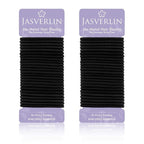 Black Elastics Hair Ties, Ponytail Holders No Metal Hair Bands Scrunchies Braid Accessories for Women Girls Thick No Damage Hair Band 4mm 50 Pieces (Black)