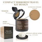 VOLLUCK Root Touch up Powder, Instant Hairline Powder for Thinning Areas and Gray Hair Coverage, Natural and Non-greasy Root Cover up for Women and Men (Dark Blonde, 0.35 Ounce)