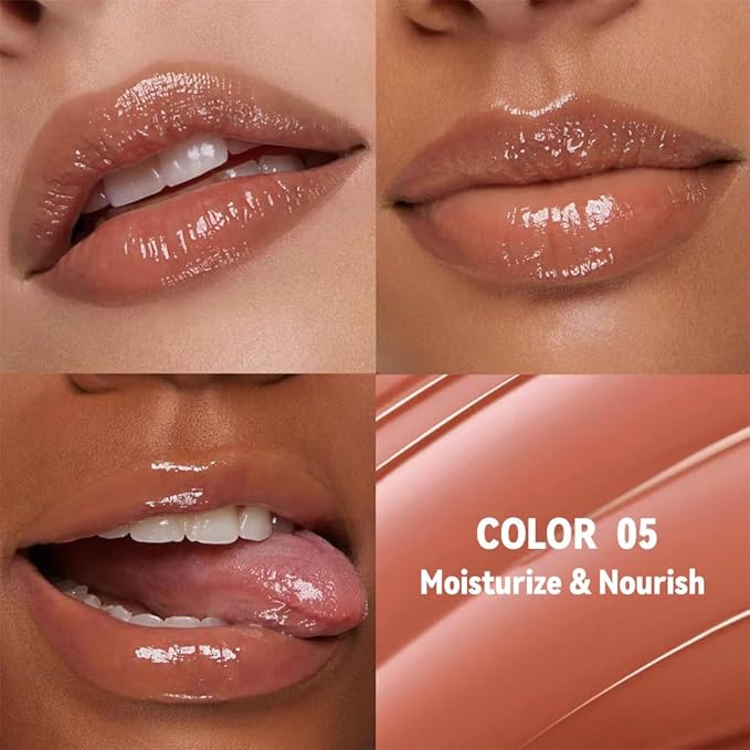 1Pc Nude Brown Butter Lipstick Tinted Lip Balm, Shine Moisturizing Plumper Lipstick for Women,Natural Nourishing Hydrating Lip Gloss Stain for Dry Lips,Lightweight Lip Liner Care Vegan Makeup