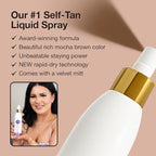 Fake Bake Flawless Self-Tanning Liquid Streak-Free, Long-Lasting Natural Glow For All Skin Tones - Sunless Tanner Includes Professional Mitt For Easy Application, Black Coconut Scent - 6 oz