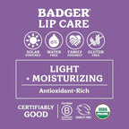 Badger Classic Organic Lip Balm Set - Green Box, Long Lasting Lip Moisturizer Gift Set, Light Silky Texture, All Natural Lip Balm Variety Pack Lip-Set (Unscented, Tea Tree, Mint & Tangerine), 4 pack
