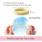 LuSeren 120 Pcs No Damage Thick Hair Ties, Large Soft Seamless Nylon Cloth Hair Elastics for Women - Neutrals 5
