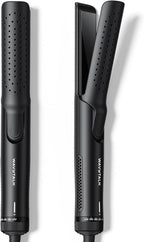 Wavytalk Airflow Styler Curling Iron, Cool Curl, 360° Cool Air Lock in Style for Lasting Curls, Reduces Damage, 2 in 1 Hair Straightener and Curler, 1.25 Inch, Anti-Scald for Short Long Hair