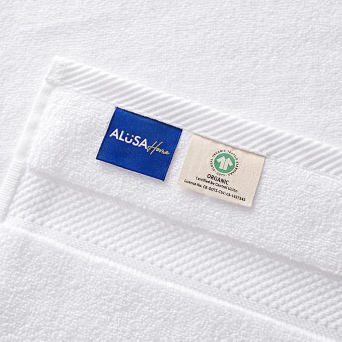 100% Organic Zero-Twist Cotton Towels - GOTS Certified Luxury Bath Towels - Ultra Soft & Plush 700GSM Long-Staple Cotton - 6 Piece Towel Set (Granite Grey)