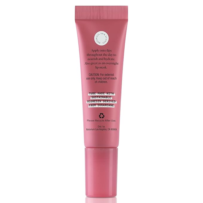 Naturium Phyto-Glow Lip Balm, Hydrating Lip Care with a Glossy Finish, 0.34 oz Petal