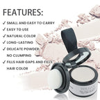 VOLLUCK Root Touch up Powder, Instant Hairline Powder for Thinning Areas and Gray Hair Coverage, Natural and Non-greasy Root Cover up for Women and Men (White, 0.14 Ounce)