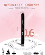 DORISILK 500 Degree High Temp Professional Hair Straightener，30s Fast Heating Ceramic Flat Iron ，2 in 1 Hair Straightener and Curler，Plasma Flat Iron Get Frizz-Free ，Dual Voltage for Travel Using