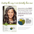 Naturtint 5N Light Chestnut Brown Permanent Hair Color (Pack of 6), Ammonia Free, Vegan, Cruelty Free, up to 100% Gray Coverage, Long Lasting Results (Packaging may vary)
