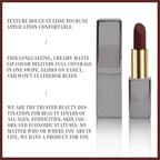 Purple Red Matte Cream Lipstick,Velvet Waterproof Long Lasting Smudge Proof for Women Lip Stick,Magic Lipstick 24 Hours Original Lip Liner Makeup,labiales mate 24 horas originales,Vegan,1 Count